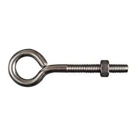 Eye Bolt 5/16, 2.72 In Shank, 3/4 In ID, Stainless Steel, Weatherguard Coated